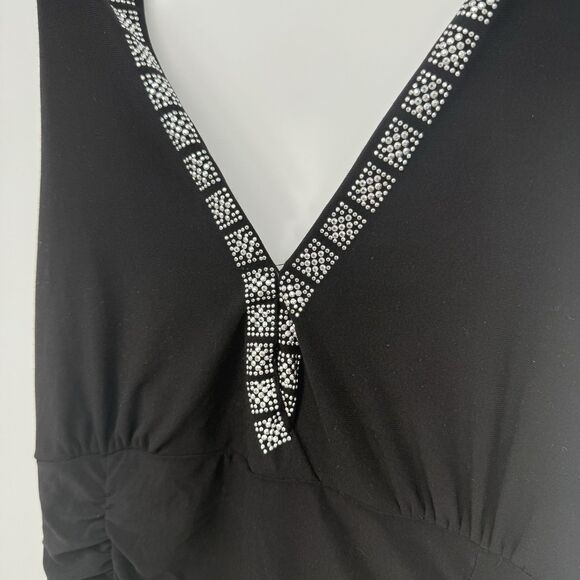 Taboo Vintage Black Y2k Halter Dress Asymmetrical Size 2XL Formal - Picture 4 of 14